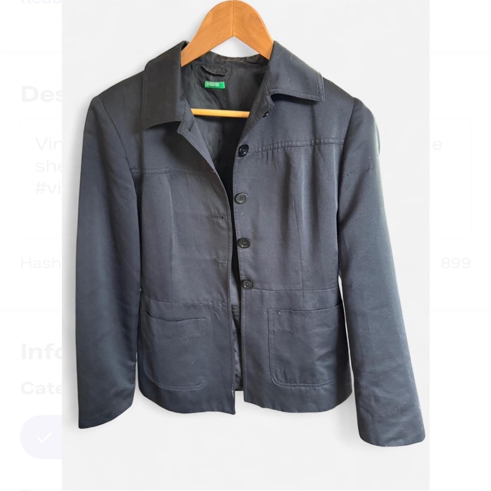 United Colors Of Benetton Black Jacket